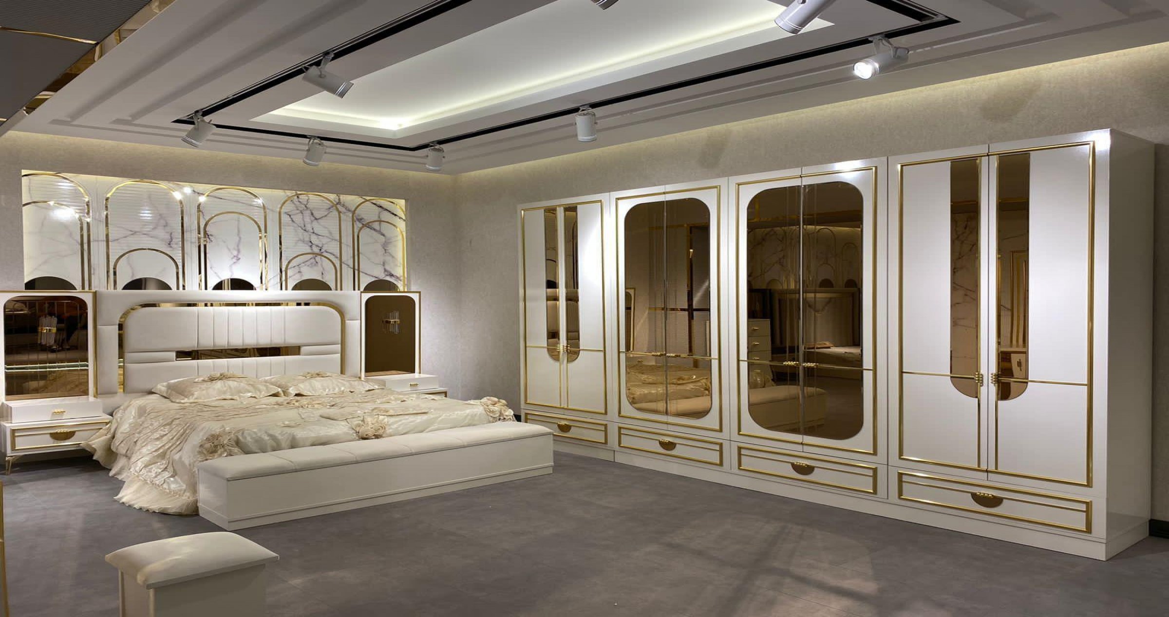 bronz yatak odası takımı